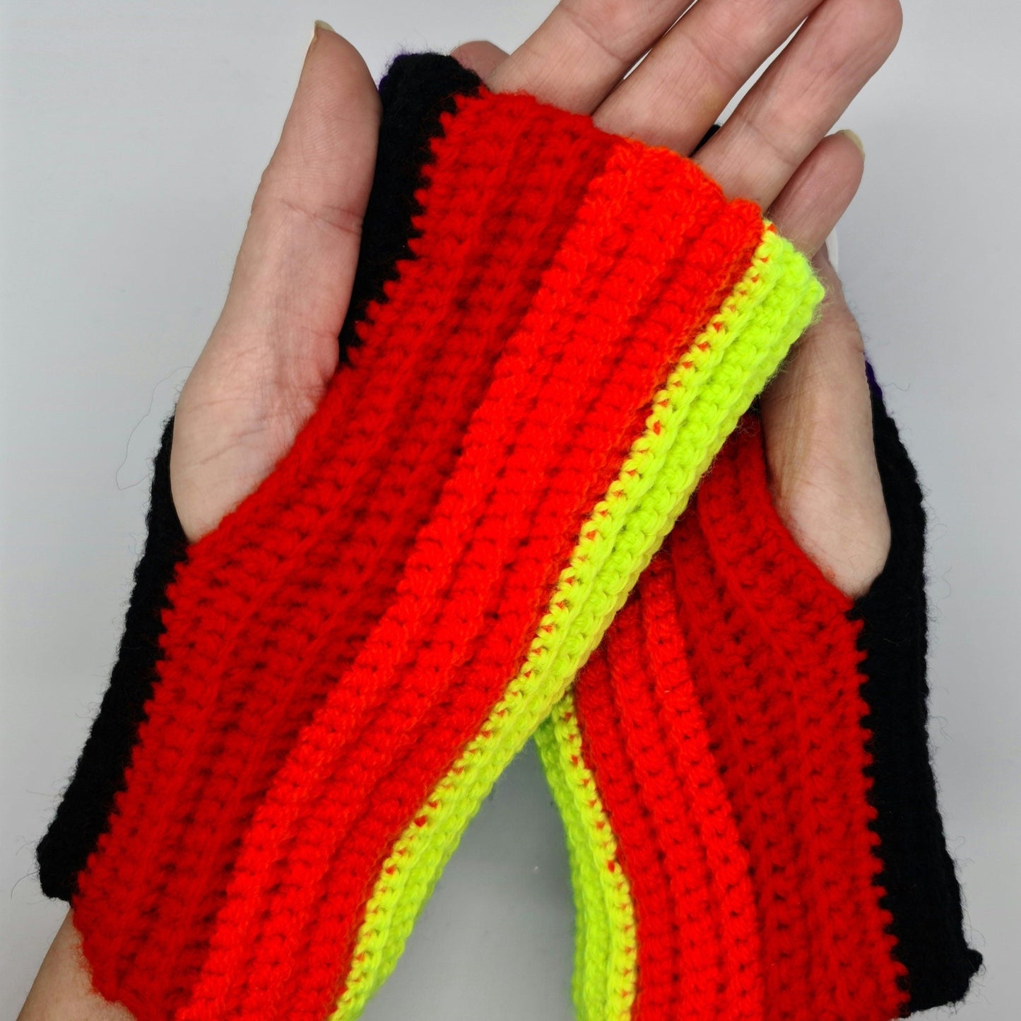 Rainbow Wool Mittens