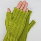 Olive Green Stretchy Fingerless Gloves