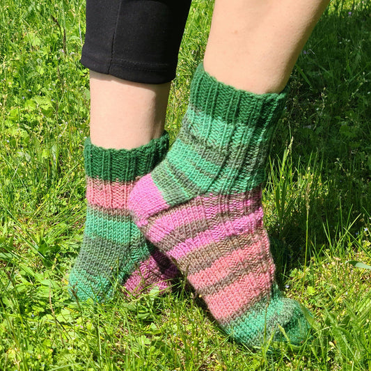 Mismatched Striped Wool Socks