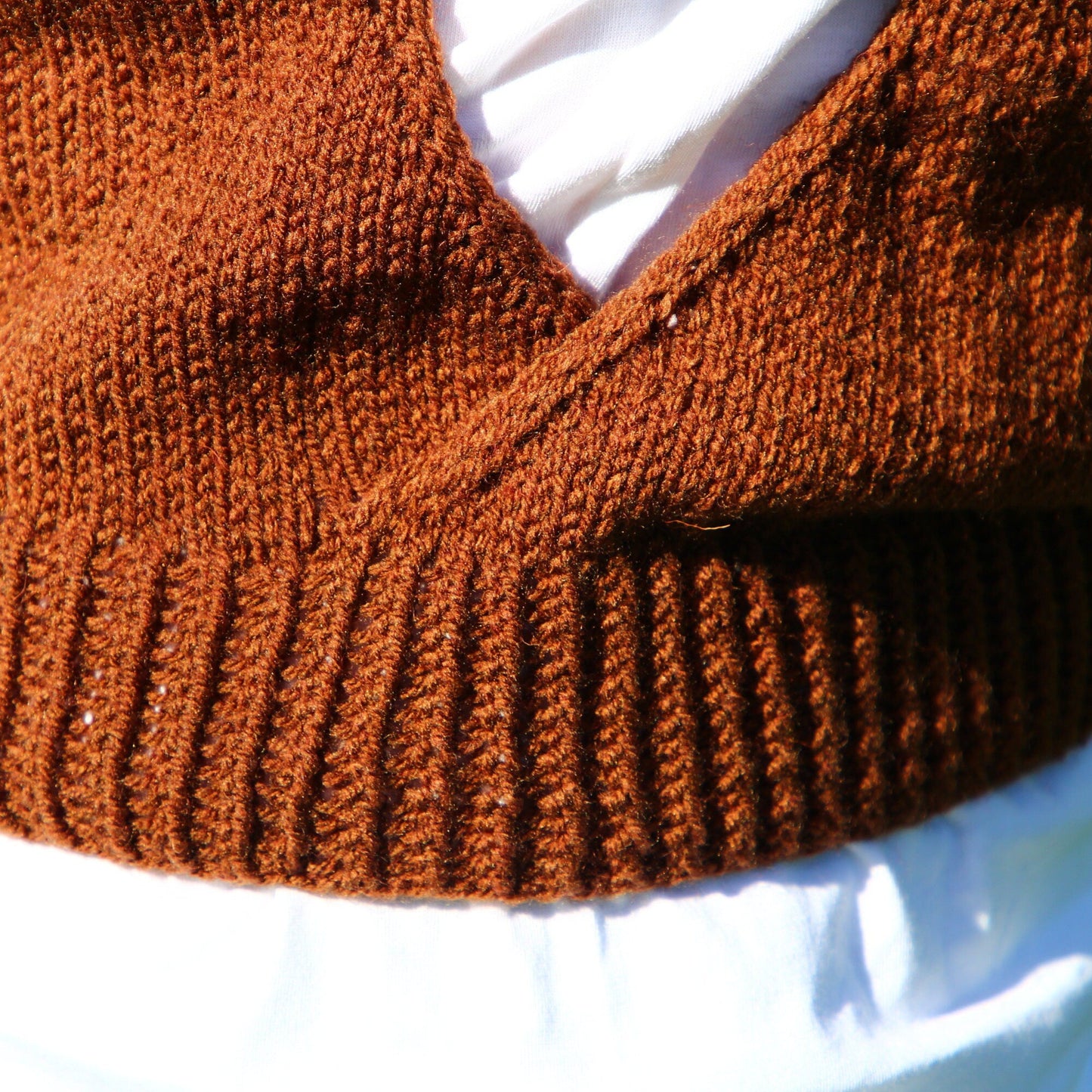 Rustic Brown Crochet Vest