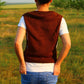 Rustic Brown Crochet Vest
