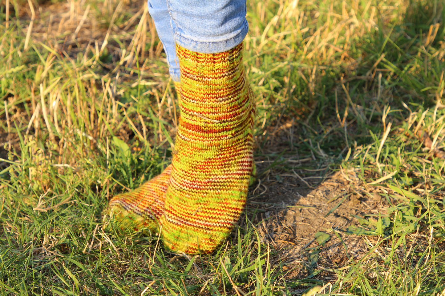 Multicolor Rustic Chunky-Knit Socks