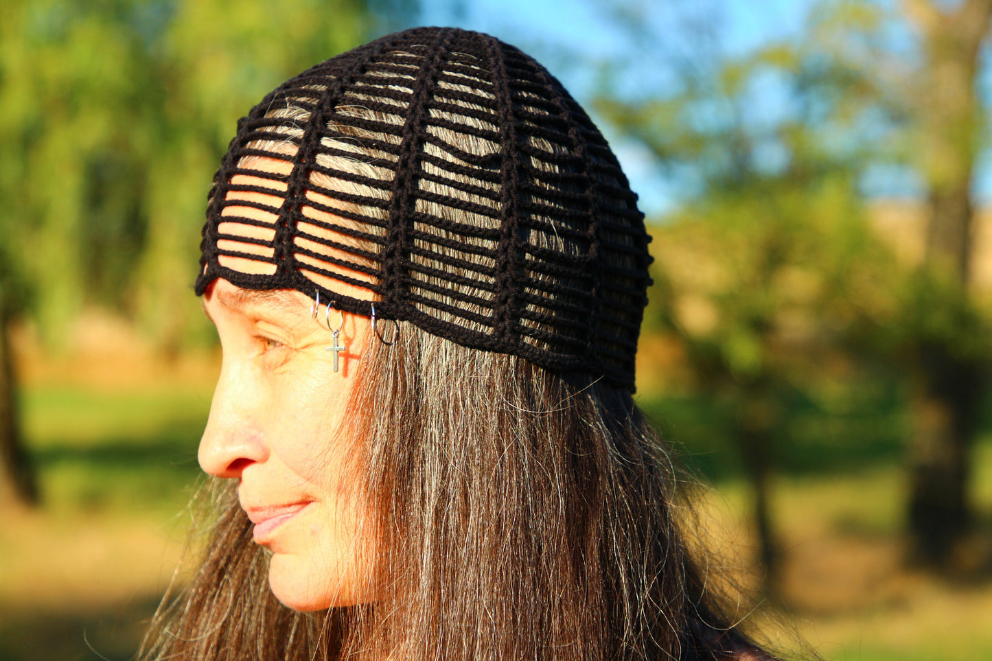 Black Summer Openwork Beanie