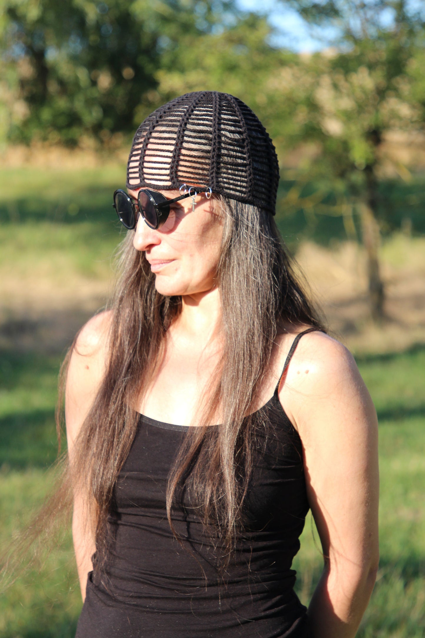 Black Summer Openwork Beanie