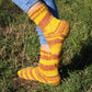 Fun Yellow Zebra Crew Sock