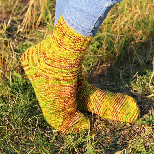 Multicolor Rustic Chunky-Knit Socks