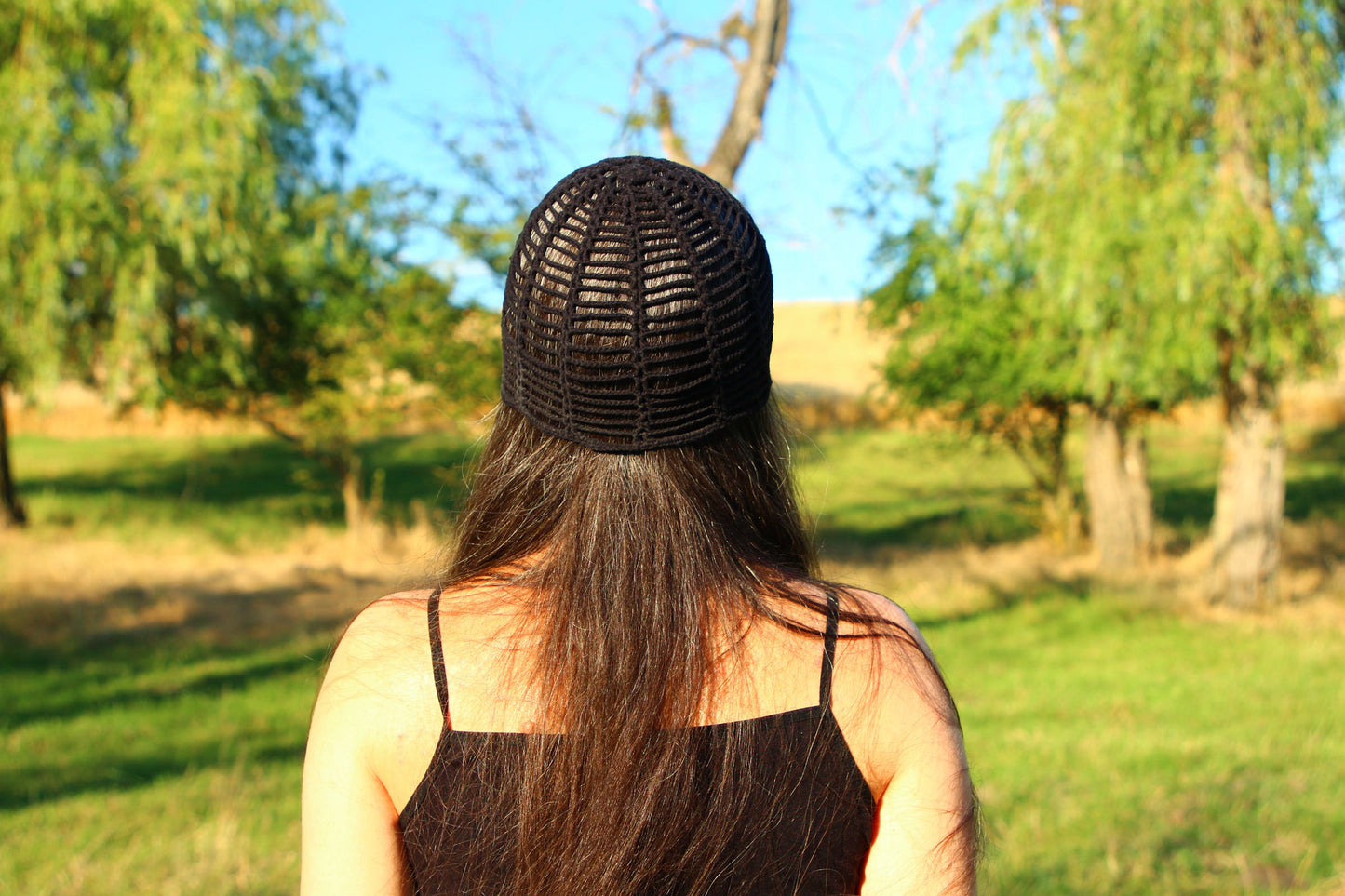Black Summer Openwork Beanie