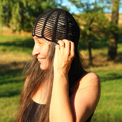 Black Summer Openwork Beanie