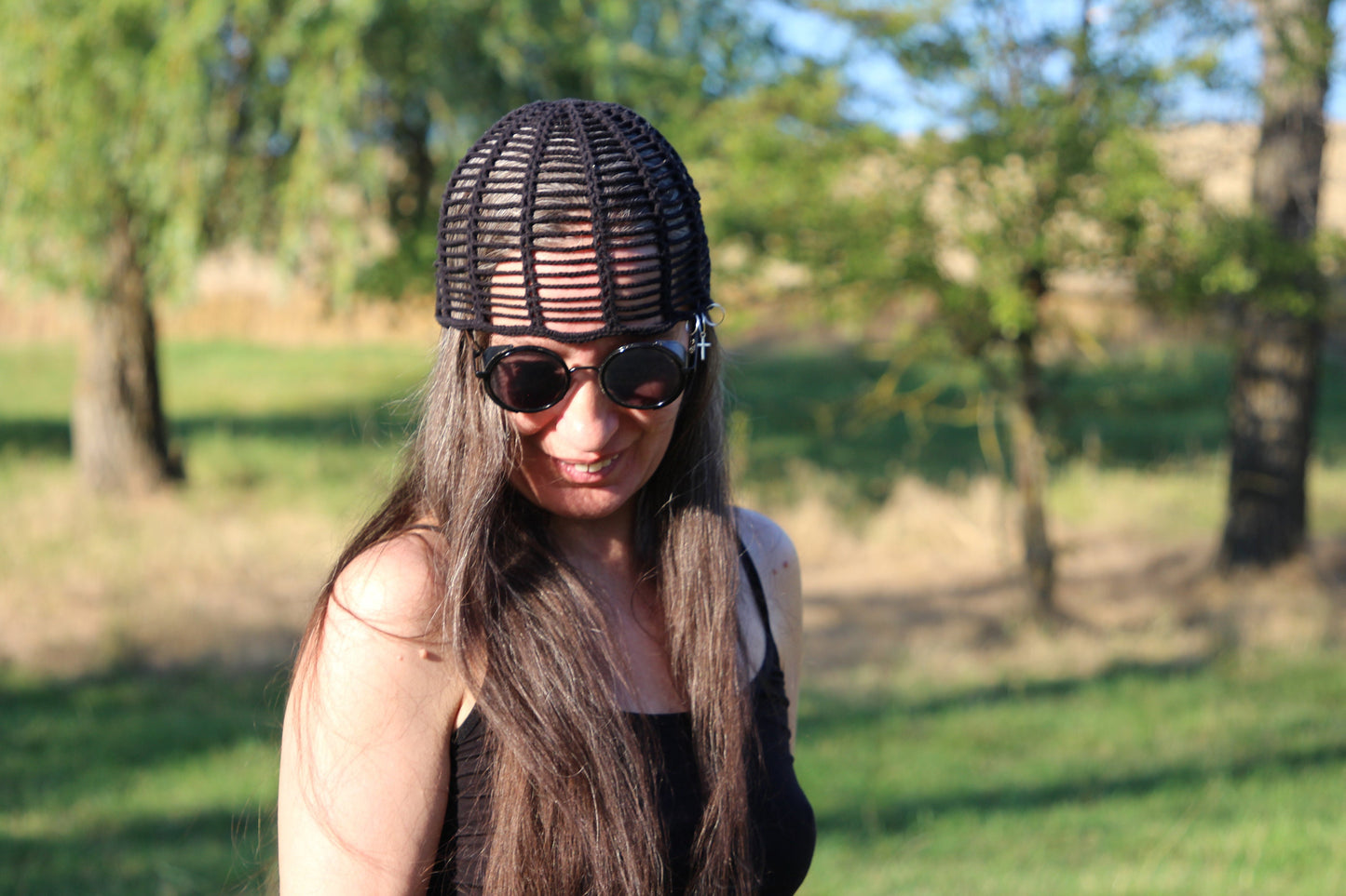 Black Summer Openwork Beanie
