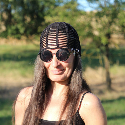 Black Summer Openwork Beanie