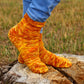 Orange Knitted Novelty Socks