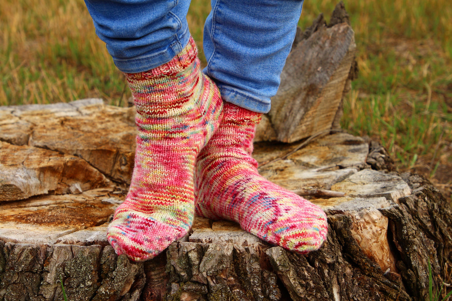Unique Multicolor Knitted Socks