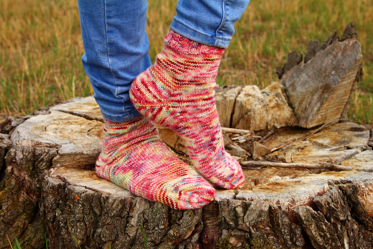 Unique Multicolor Knitted Socks