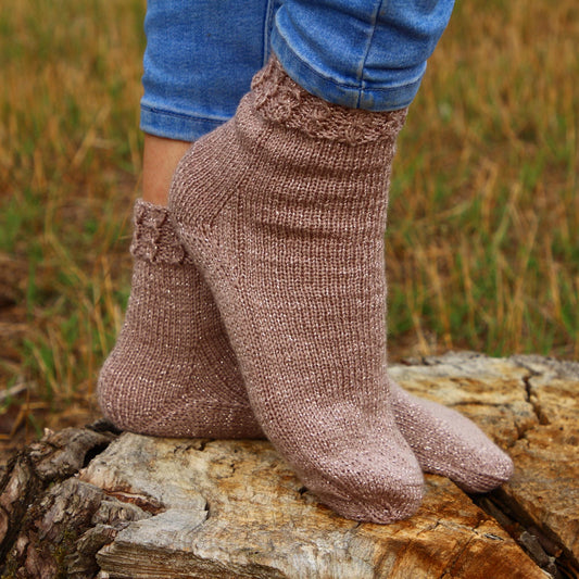 Elegant Lurex Knitted Socks