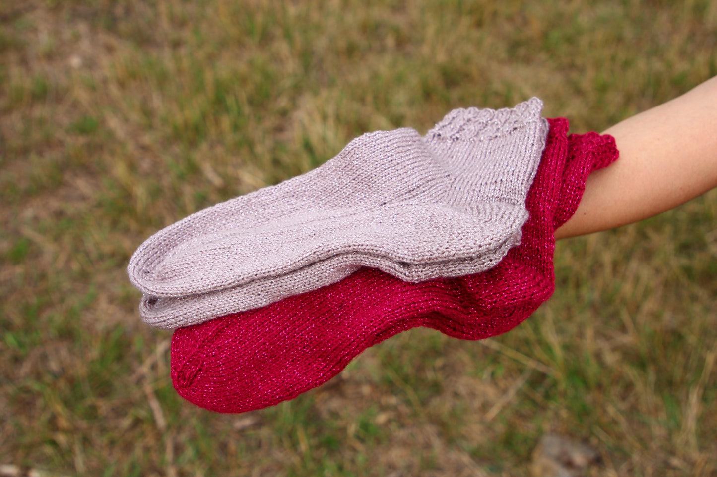 Elegant Lurex Knitted Socks