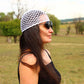 White Lattice Pattern Summer Hat