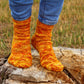 Orange Knitted Novelty Socks