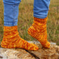 Orange Knitted Novelty Socks
