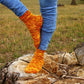 Orange Knitted Novelty Socks