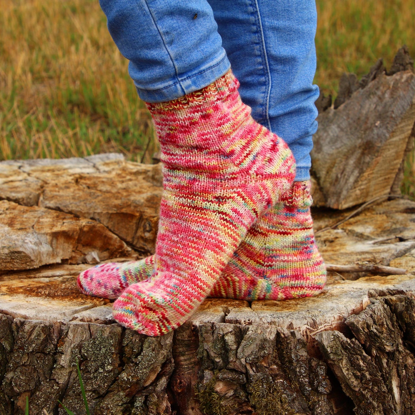 Unique Multicolor Knitted Socks