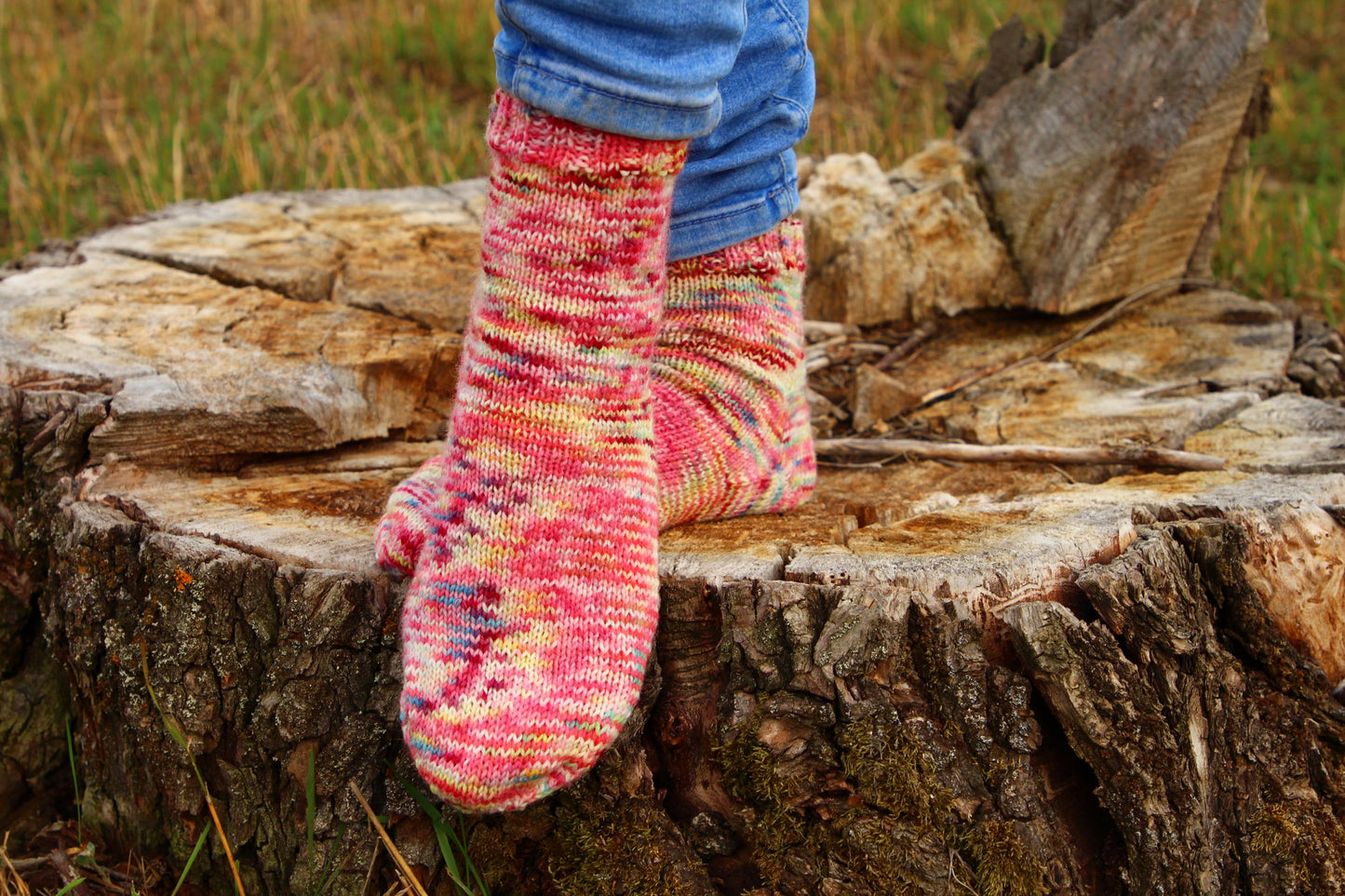 Unique Multicolor Knitted Socks