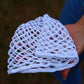 White Lattice Pattern Summer Hat