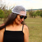 White Lattice Pattern Summer Hat