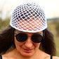White Lattice Pattern Summer Hat