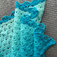 Triangle Ombre Blue Lace Wrap