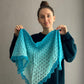 Triangle Ombre Blue Lace Wrap