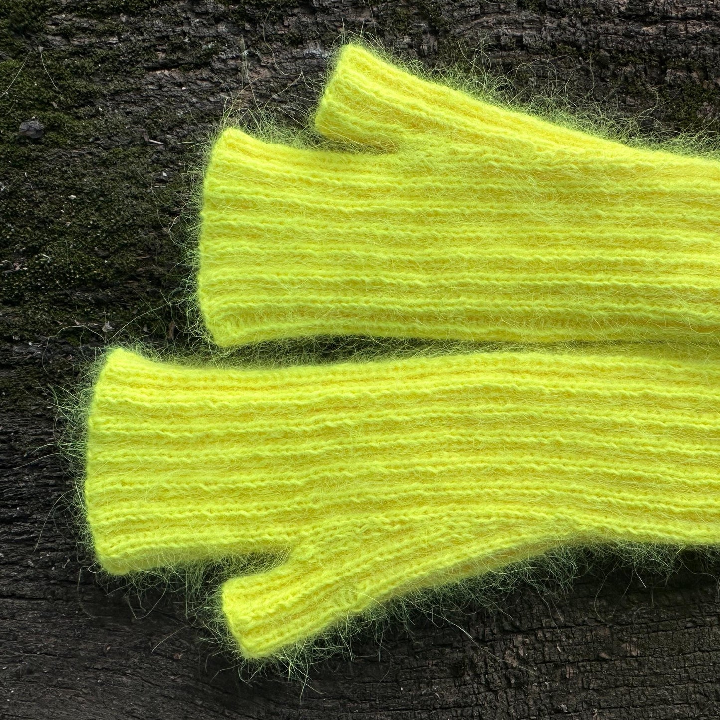 Neon Stretchy Fingerless Gloves