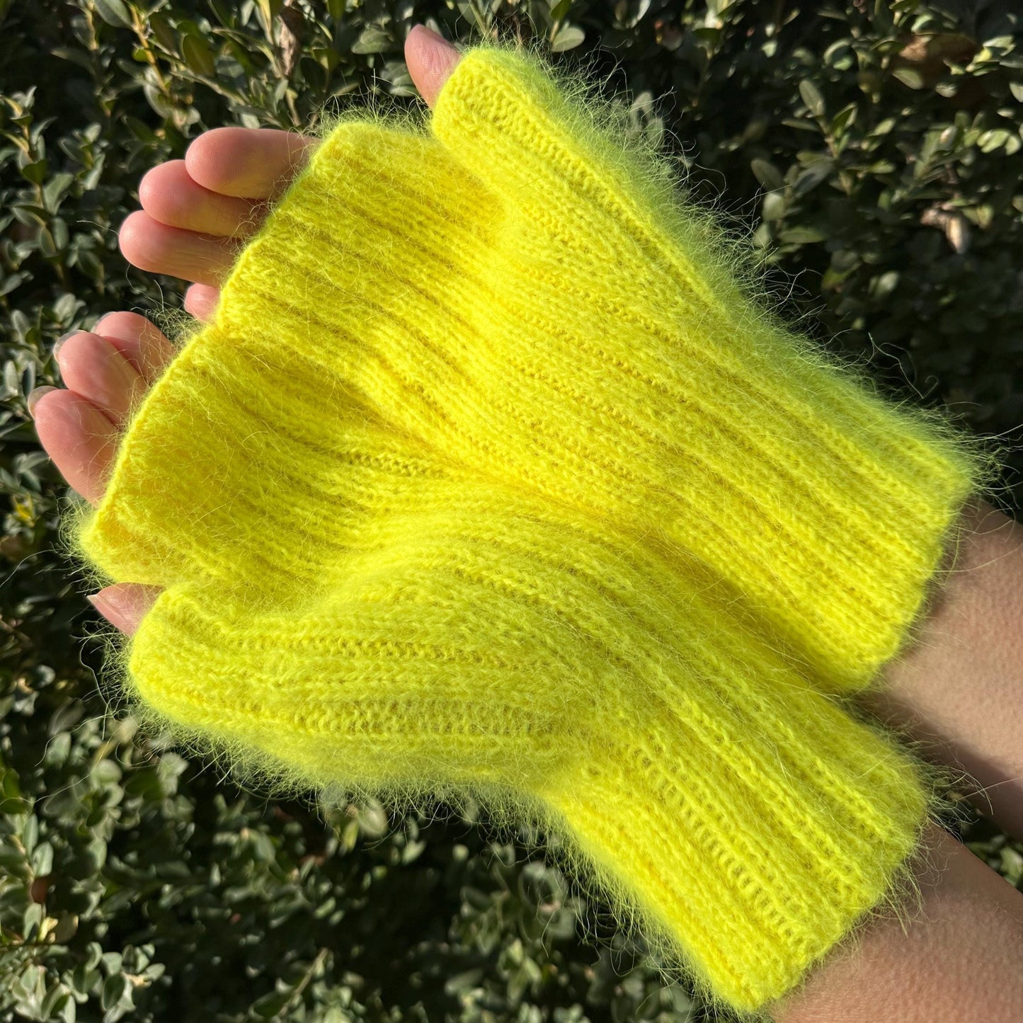 Neon Stretchy Fingerless Gloves