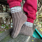 Brown Striped Woolen Socks