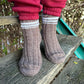 Brown Striped Woolen Socks