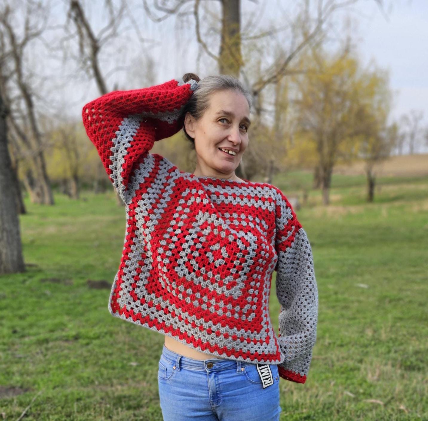 Reversible Granny Square Sweater