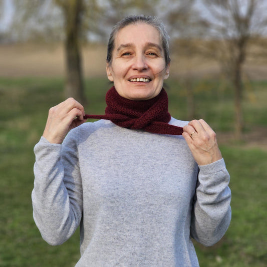 Angora Sophie Scarf, Croissant Scarf
