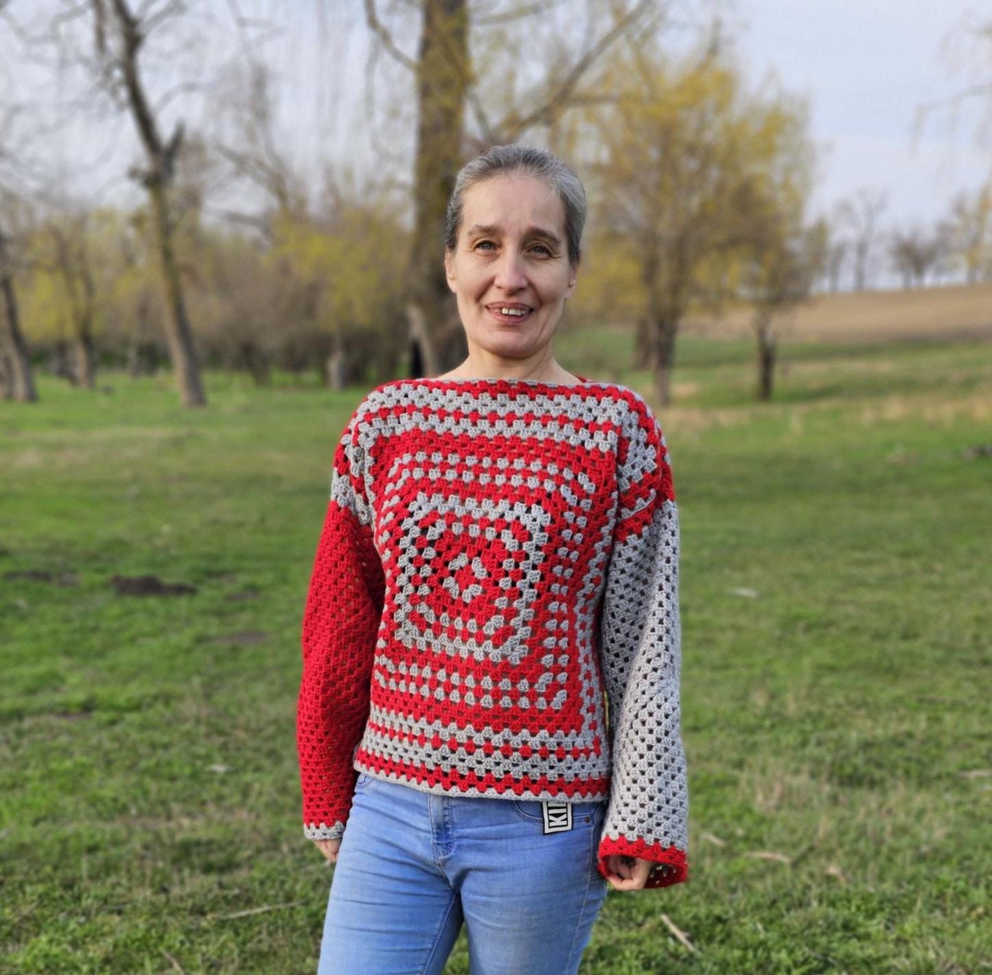 Reversible Granny Square Sweater