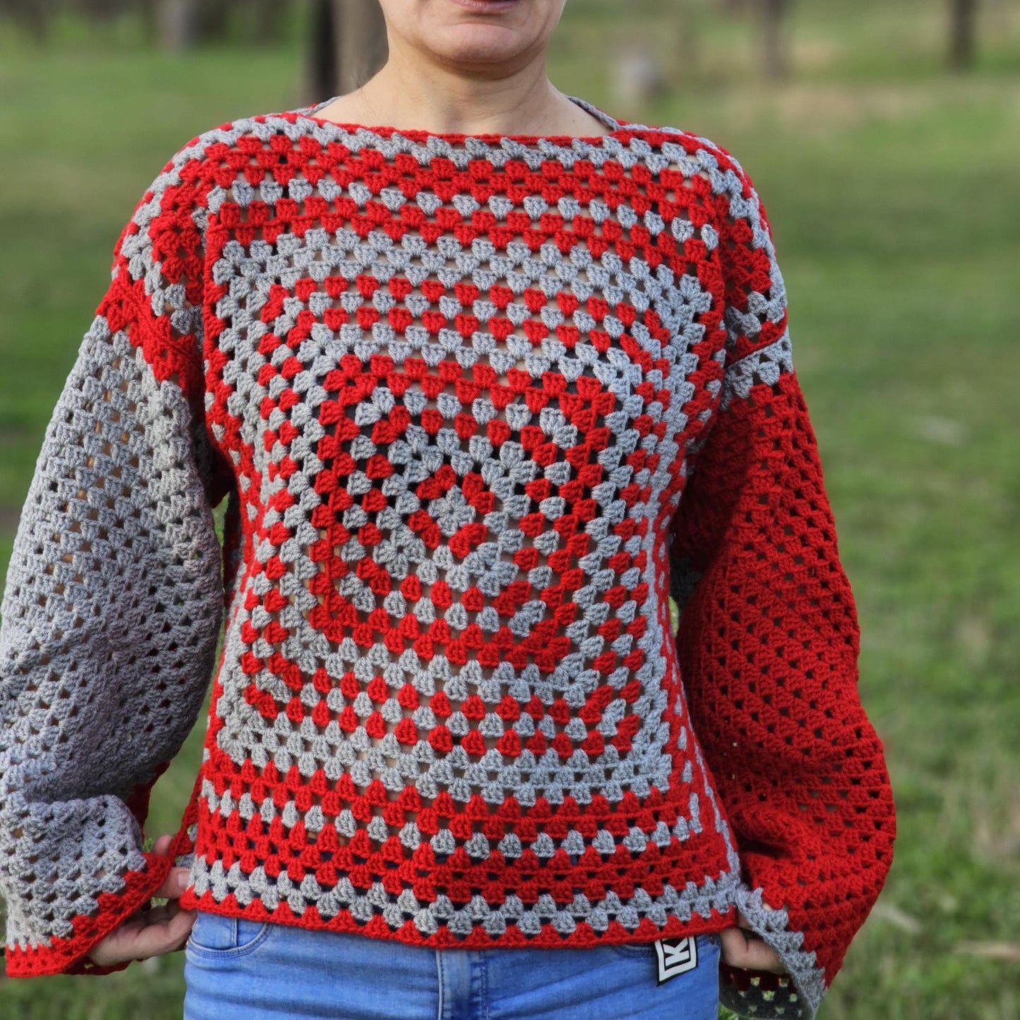 Reversible Granny Square Sweater