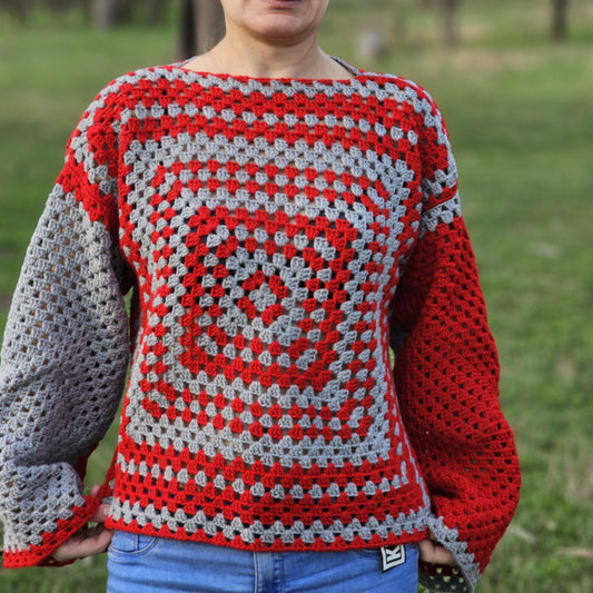 Reversible Granny Square Sweater