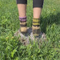 Warm wool socks, Mismatched ankle socks