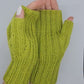 Olive Green Stretchy Fingerless Gloves