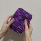 Purple stripe yoga socks for wide feet