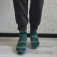 Comfy striped knitted socks, Virgin wool socks, Multicolor cold-weather socks