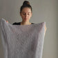 Mohair square shawl, Hand-knitted lace wrap, Bridesmaid Cover Up, Crocheted Bridal Capelet, Lightweight evening scarf