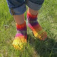 LGBTQ+ Pride socks, Rainbow striped wool blend socks