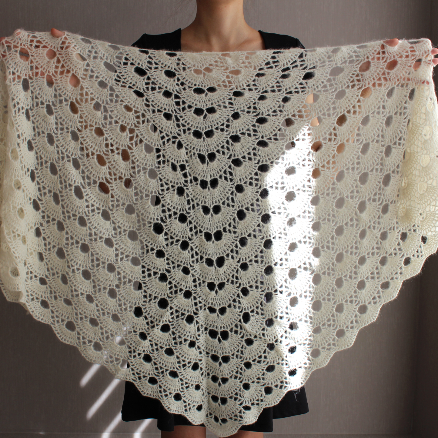 Alpaca Triangle Lace Shawl