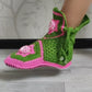 Mid-calf home slipper boots in green