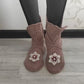 Woman crochet home boots