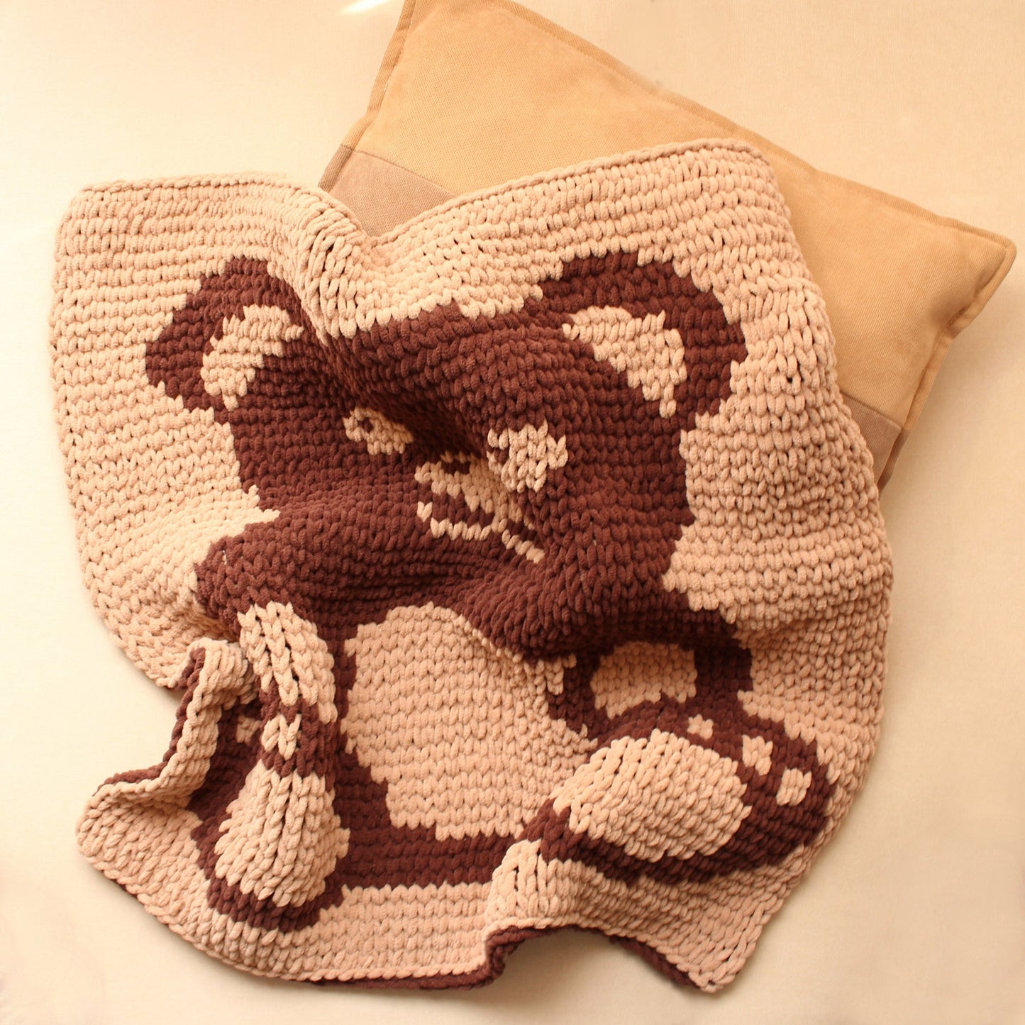 Double-sided teddy bear blanket for newborns