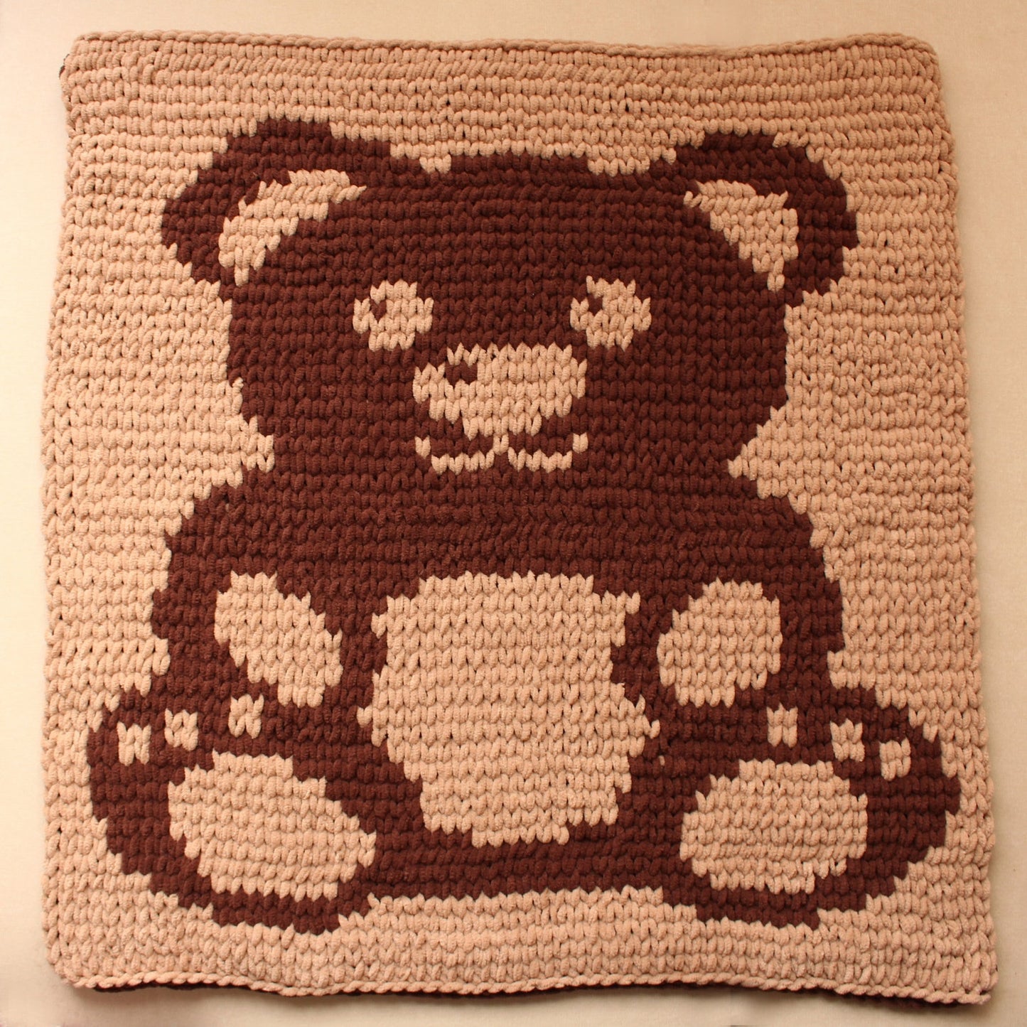 Double-sided teddy bear blanket for newborns